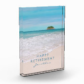 Tropical Beach gepersonaliseerde pensionering Fotoblokken (Links)