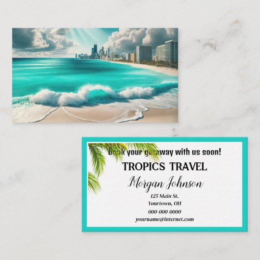 Tropical Beach Getaway Visitekaartje (Voorkant / Achterkant)
