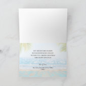 Tropical Beach Gevouwen Kerstmis Foto Feestdagen Kaart (Binnen)