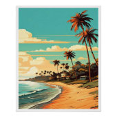 Tropical Beach Glossy Poster (Voorkant)