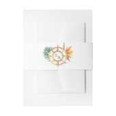 Tropical Beach Gold Compass Monogram Paspoort Uitnodigingen Wikkel (Voorkant Voorbeeld)