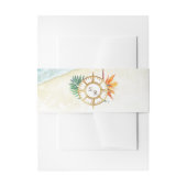 Tropical Beach Gold Compass Monogram Paspoort Uitnodigingen Wikkel (Voorkant Voorbeeld)