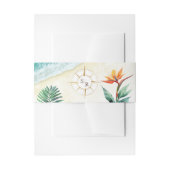 Tropical Beach Gold Compass Monogram Paspoort Uitnodigingen Wikkel (Voorkant Voorbeeld)