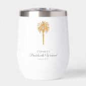 Tropical Beach Gold Palm Bestemming Bachelorette (Voorkant)