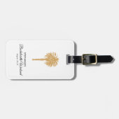 Tropical Beach Gold Palm Bestemming Bachelorette Bagagelabel (Voorkant horizontaal)