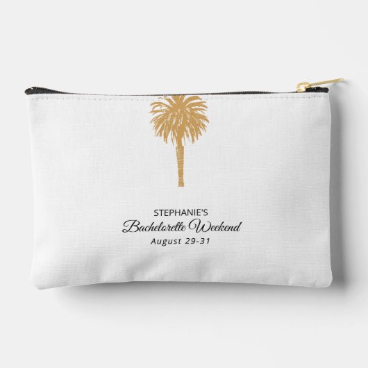 Tropical Beach Gold Palm Bestemming Bachelorette Etui (Achterkant)