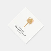 Tropical Beach Gold Palm Bestemming Bachelorette Servet (Hoek)
