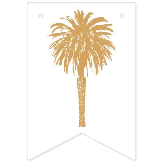 Tropical Beach Gold Palm Bestemming Bachelorette Vlaggetjes (Tweede vlag)