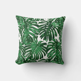 Tropical Beach Green Palm Oerwoud bladeren Kussen