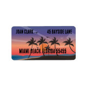 TROPICAL BEACH GROTE RETOURADRESLABELS ETIKET (Voorkant)