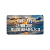 TROPICAL BEACH GROTE RETOURADRESLABELS ETIKET (Voorkant)