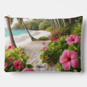 Tropical Beach Hot Pink Hibiscus Accessoirezak Etui (Voorkant)