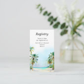 Tropical Beach Huwelijksregister Informatiekaartje (Staand voorkant)