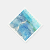 Tropical Beach in Teal Aqua Turquoise Blue Servet (Hoek)