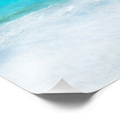 Tropical Beach in Teal Aqua Turquoise Foto Afdruk (Hoek)
