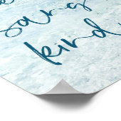 Tropical Beach in Teal Aqua Turquoise Poster (Hoek)