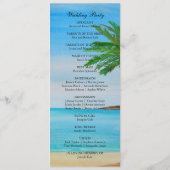 Tropical Beach Island Bestemming Bruiloft Programmakaart (Achterkant)