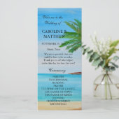 Tropical Beach Island Bestemming Bruiloft Programmakaart (Staand voorkant)