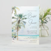 Tropical Beach Island bruiloft Vrijgezellenfeest Kaart (Staand voorkant)