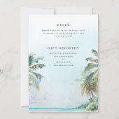 Tropical Beach Island bruiloft Vrijgezellenfeest Kaart (Achterkant)