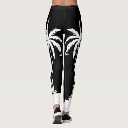 Tropical Beach Island Palm Tree Leggings (Achterkant)