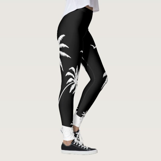 Tropical Beach Island Palm Tree Leggings (Rechts)