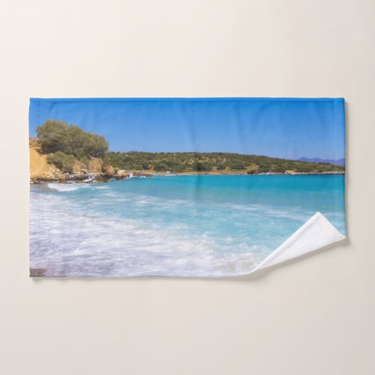 Tropical Beach Island Paradise Foto Bad Handdoek (Handdoek)