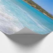 Tropical Beach Island Paradise Foto Cadeaupapier (Hoek)
