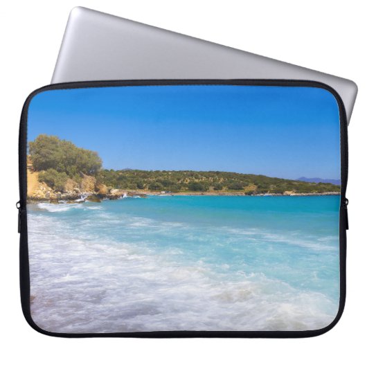 Tropical Beach Island Paradise Foto Laptop Sleeve (Voorkant)
