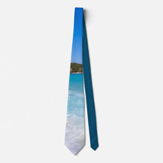 Tropical Beach Island Paradise Foto Stropdas (Voorkant)