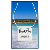 Tropical Beach Island Paradise Party Dank u Klein Cadeauzakje (Achterkant)