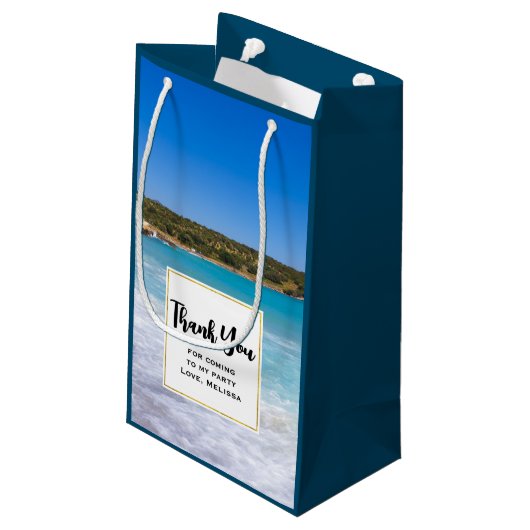 Tropical Beach Island Paradise Party Dank u Klein Cadeauzakje (Achterkant Gekanteld)