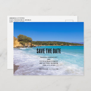 Tropical Beach Island Paradise Save the Date Uitnodiging Briefkaart