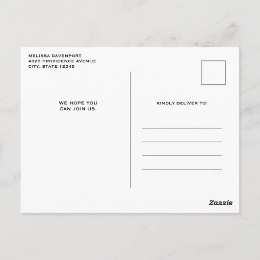 Tropical Beach Island Paradise Uitnodiging voor ve (Achterkant)