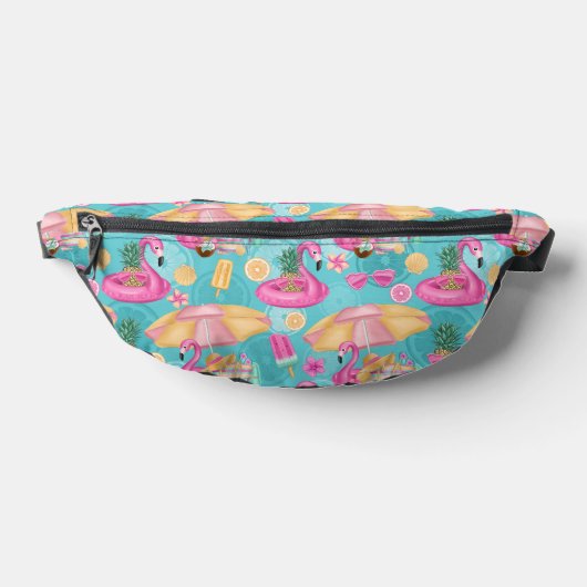 Tropical Beach Items Roze Flamingo patroon Heuptasje (Liggend)