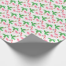 Tropical Beach Kerst Flamingo's Vogels