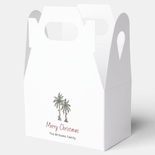 Tropical Beach Kerstfeest Palmbomen Bedankdoosjes (Geopend)