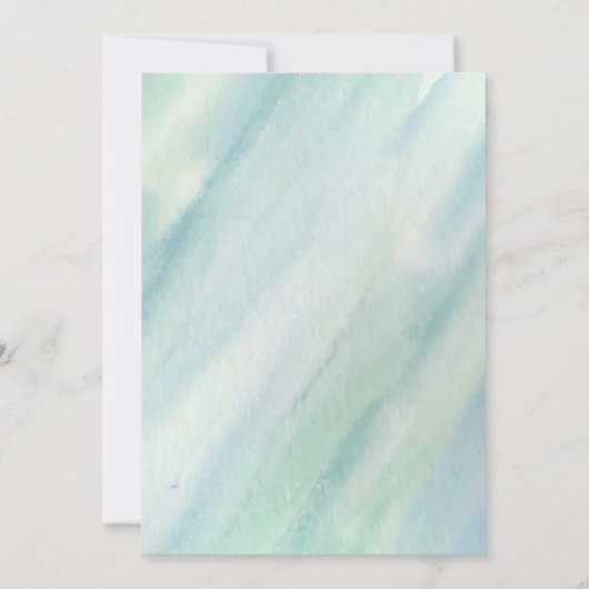 Tropical Beach Lagoon Palm Paradise Bruiloft Kaart (Achterkant)