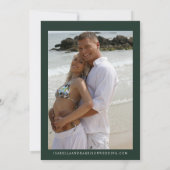 TROPICAL Beach leaf Save the Date Kaart (Achterkant)