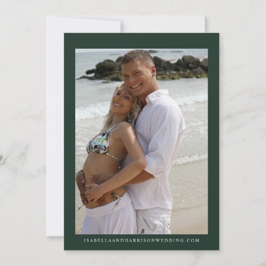 TROPICAL Beach leaf Save the Date Kaart (Achterkant)