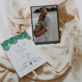 TROPICAL Beach leaf Save the Date Kaart