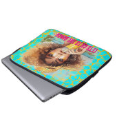 Tropical Beach, Lets Go to The Beach, Orange Turqu Laptop Sleeve (Voorkant onderkant)