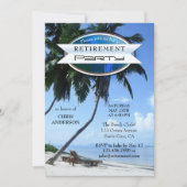 Tropical Beach Lounge Stoel Uitnodiging tot pensio (Voorkant)