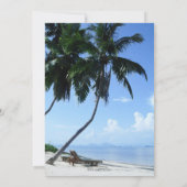 Tropical Beach Lounge Stoel Uitnodiging tot pensio (Achterkant)