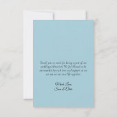 Tropical Beach Love & Thanks Photo & Note Wedding Bedankkaart (Achterkant)