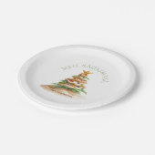 Tropical Beach Mele Kalikimaka Christmas Tree Papieren Bordje (Gekanteld)