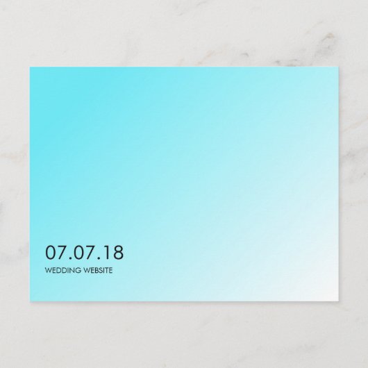 Tropical Beach met een Turquoise Zee Wedding STD Aankondigingskaart (Achterkant)