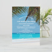 Tropical Beach Ocean 50e bruiloft Jubileum Kaart (Staand voorkant)
