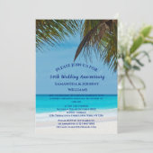 Tropical Beach Ocean 50e bruiloft Jubileum Kaart (Staand voorkant)