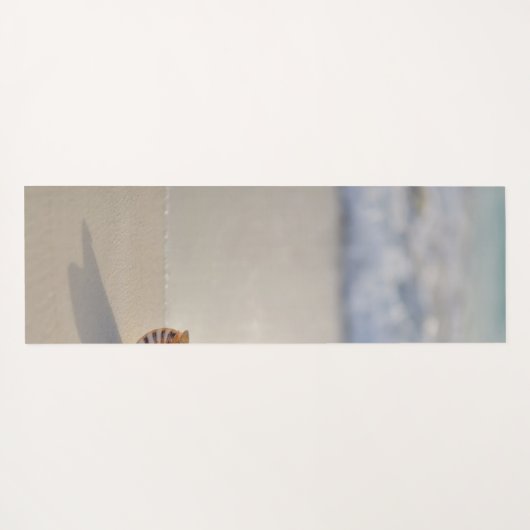 Tropical Beach Ocean Sand Seashell Yogamat (Achterkant (horizontaal))